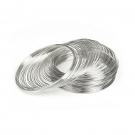 Проволока с Памятью "Мемори" стальная для браслетов ?0,6мм арт.ТВ HET-17 цв.никель 100 витков