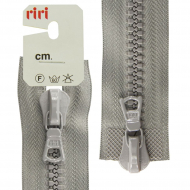 30627_Молния riri тракторная разъёмная 2 замка, 8 мм, 85 cм, цвет 2106, серый
