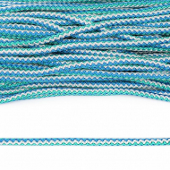Шнур круглый полипропилен 06мм цв.зелено-сине-белый уп.20м