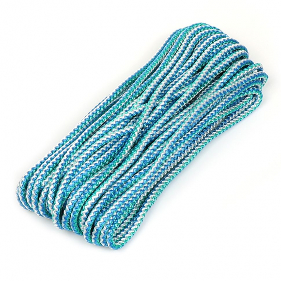 Шнур круглый полипропилен 06мм цв.зелено-сине-белый уп.20м