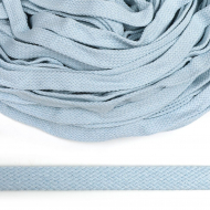 Шнур плоский х/б 15мм турецкое плетение цв.117 св.голубой уп.50 м