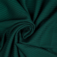Ткань трикотаж лапша 320 г/м? 62% пэ, 30% вискоза, 8% спандекс шир.160 см арт.С.1906.08 цв.темно-зеленый рул.30м