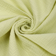 Ткань Муслин 125 г/м? 100% хлопок шир.130 см арт.TBY.Mus.24723.63 цв.63 св.желтый рул.25м