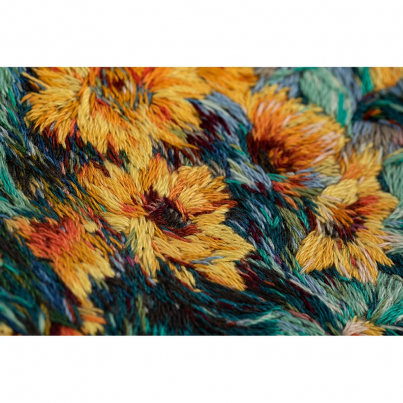 Набор для вышивания PANNA Живая картина арт. MET-JK-2263 Букет подсолнухов 15х12 см