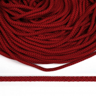 Шнур круглый полиэфир 05мм арт.1с-50/35 с наполнителем цв.065 красный уп.200м