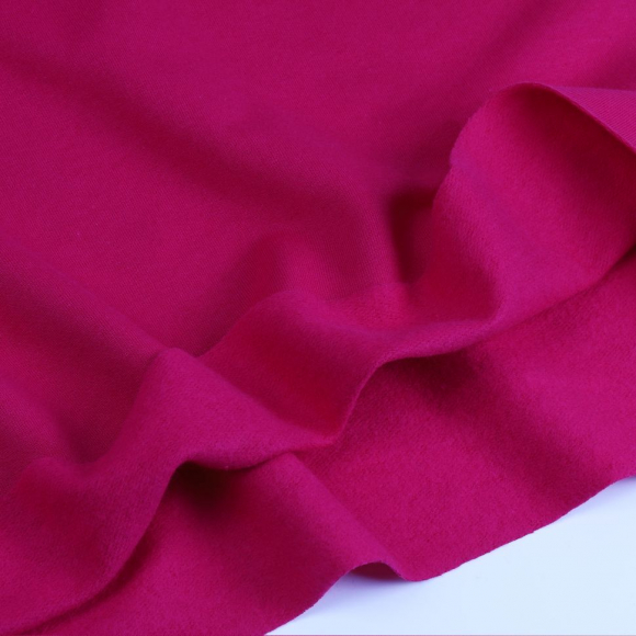 Ткань трикотаж Футер 2х нитка начес хлопок 190г опененд 100+100см фуксия 18-1945 уп.6м Ткань трикотаж Футер 2х нитка начес хлопок 190г опененд 100+100см фуксия 18-1945 уп.6м