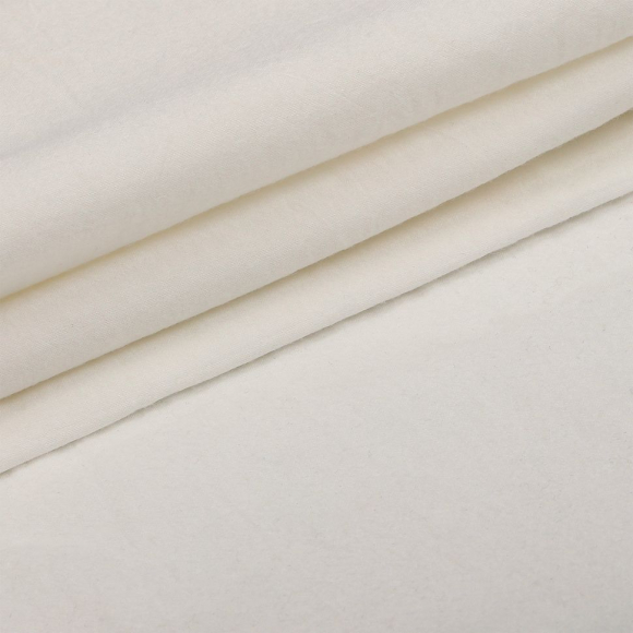 Ткань Хлопок крэш 90 г/м? 100% хлопок шир.150 см арт.TBY.Caw.03 цв.теплый белый уп.5м