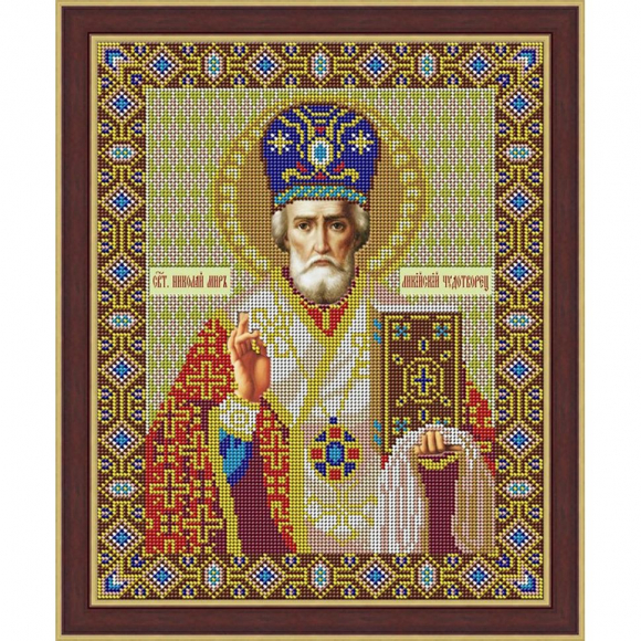 Набор для вышивания бисером GALLA COLLECTION арт.И 056 Икона Николай Чудотворец 26x32 см