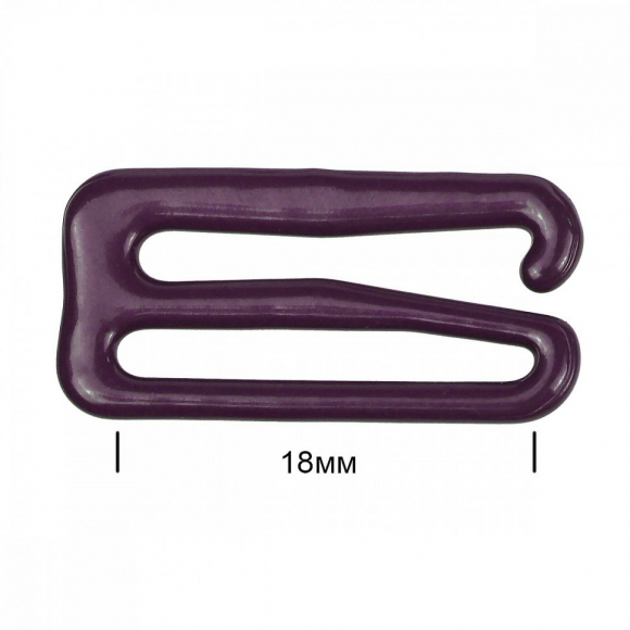 Крючок для бюстгальтера металл TBY-57754 d18мм, цв.S254 сливовое вино, уп.100шт
