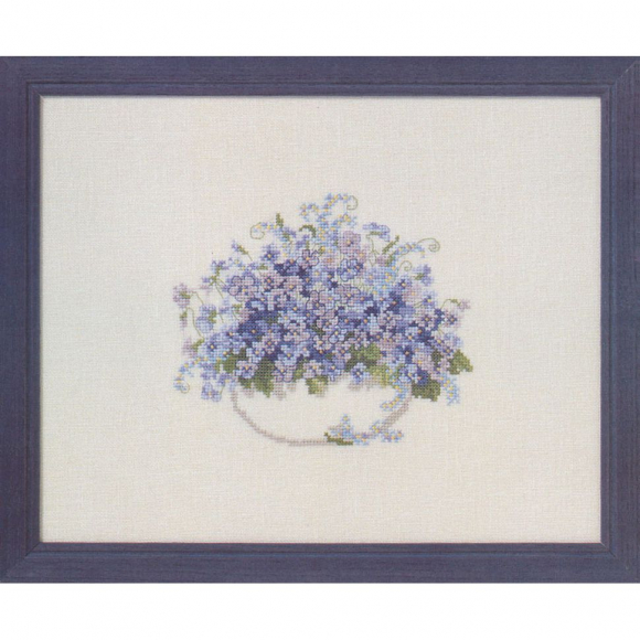 Набор для вышивания OEHLENSCHLAGER арт.76444 Сиреневые фиалки 23х30 см