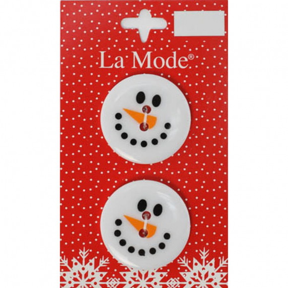Пуговица LA MODE CRISTMAS "Лицо Снеговика"