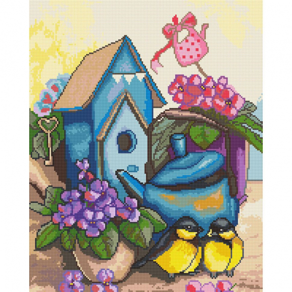 Кристальная мозаика на холсте ФРЕЯ арт.ALVK-18 Уютный уголок 50х40 см Кристальная мозаика на холсте ФРЕЯ арт.ALVK-18 Уютный уголок 50х40 см