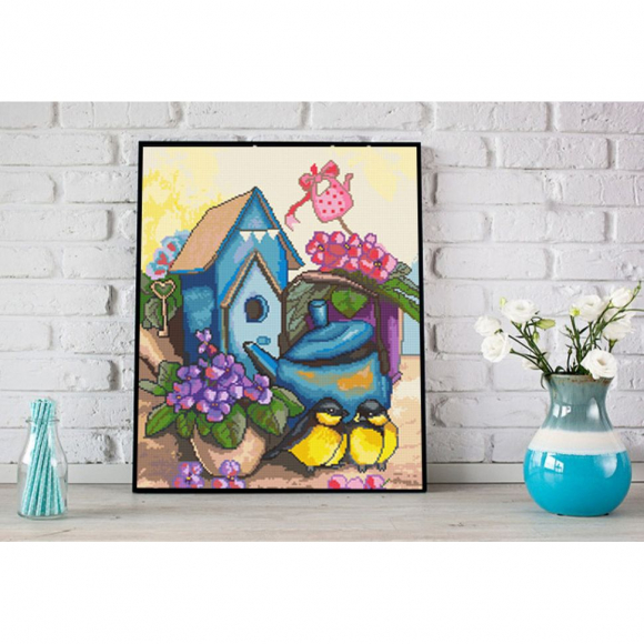 Кристальная мозаика на холсте ФРЕЯ арт.ALVK-18 Уютный уголок 50х40 см Кристальная мозаика на холсте ФРЕЯ арт.ALVK-18 Уютный уголок 50х40 см