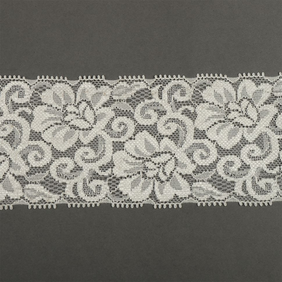 Кружево-стрейч KRUZHEVO арт.TBY.L840 шир.65мм цв.02 молочный уп.25м