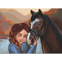 Алмазная мозаика Ah5481 Верный друг 30х40