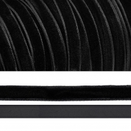 Лента бархатная арт.TBY.LB0603 нейлон шир.06мм цв.черный уп.30м