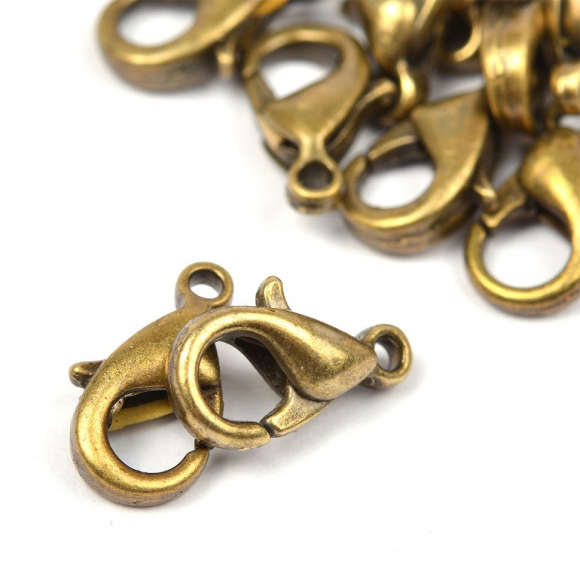 Замок Карабин MAGIC 4 HOBBY для бус  арт.MH.11195-4 цв.бронза 10х5мм уп.100шт