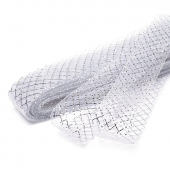 Регилин TBY мягкий MF-40 шир.40мм цв.A05 белый/серебро уп.23м