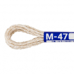 Нитки для вышивания Gamma мулине NM металлик 100% полиэстер 12 x 6 м цв.М-47 св.бежевый