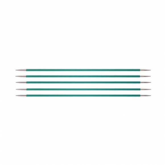 47036 Knit Pro Спицы чулочные для вязания Zing 3,25мм/20см, алюминий, 5шт