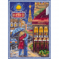 Набор для вышивания PANNA арт. GM-1926 Свидание у метро 11х14,5 см