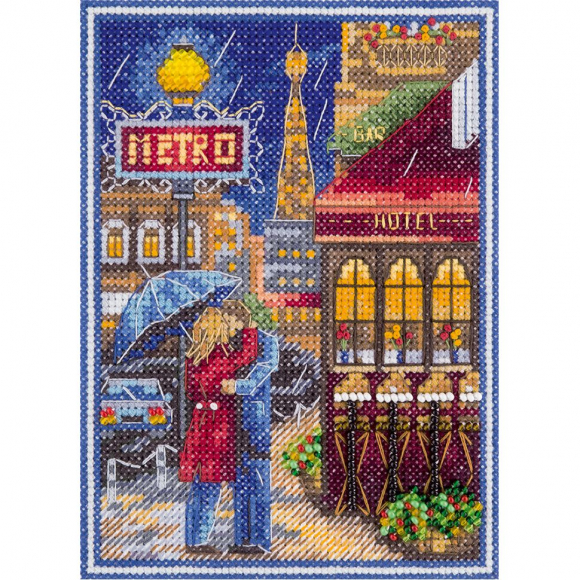 Набор для вышивания PANNA арт. GM-1926 Свидание у метро 11х14,5 см