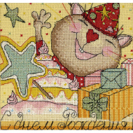 Набор для вышивания PANNA арт. OT-1373 Праздничные миниатюры. С Днем Рождения 15х14,5 см