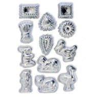CWR Набор металлических форм арт. 04268 Животные и узоры - В уп.12 шт