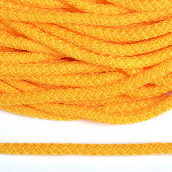Шнур круглый полиэфир 05мм арт.1с-50/35 с наполнителем цв.009 желтый уп.200м