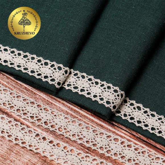 Тесьма вязаная KRUZHEVO 20мм TBY-6307-1 цв.22 серый лен уп.10м