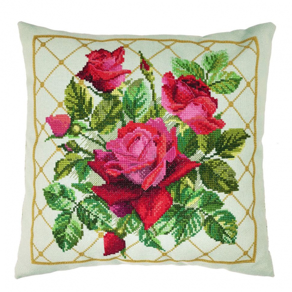 Набор для вышивания МАРЬЯ ИСКУСНИЦА арт.14.001.37 Наволочка Красные розы 40х40 см Набор для вышивания МАРЬЯ ИСКУСНИЦА арт.14.001.37 Наволочка Красные розы 40х40 см