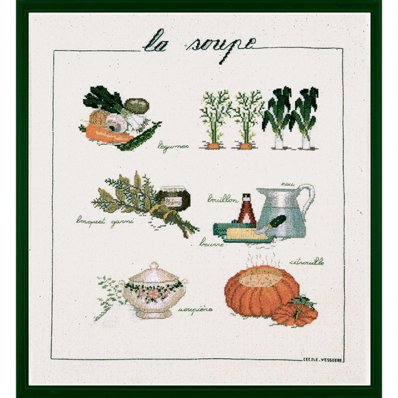 Набор для вышивания Le Bonheur des Dames арт.1180 Soupe (Суп) 40х46 см Набор для вышивания Le Bonheur des Dames арт.1180 Soupe (Суп) 40х46 см