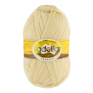Пряжа ADELIA JESSICA (67% шерсть, 33% полиэстер) 5х100г/260м цв.19 экрю