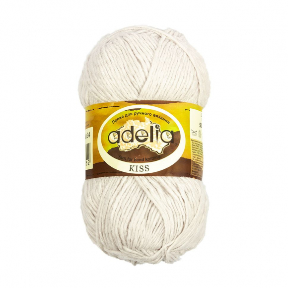 Пряжа ADELIA KISS (100% полиэстер) 10х50г/145м цв.24 св.серый