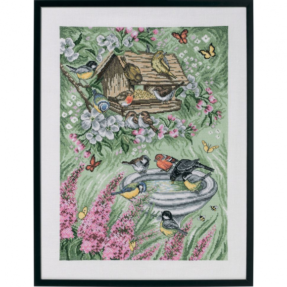 Набор для вышивания PERMIN арт.70-9394 Птицы в саду 45х59 см