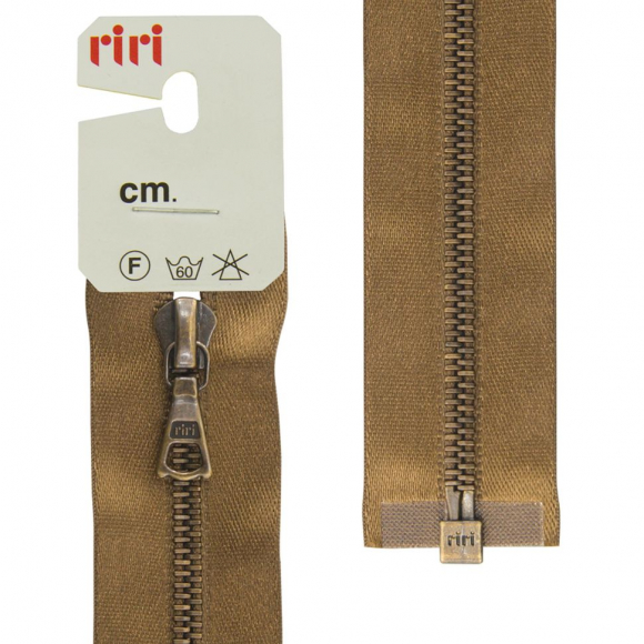 29304_Молния металл, AM, разъёмная 1 замок, на атласной тесьме, 4 мм, 65 см, цвет 2223, светло-коричневый 29304_Молния металл, AM, разъёмная 1 замок, на атласной тесьме, 4 мм, 65 см, цвет 2223, светло-коричневый