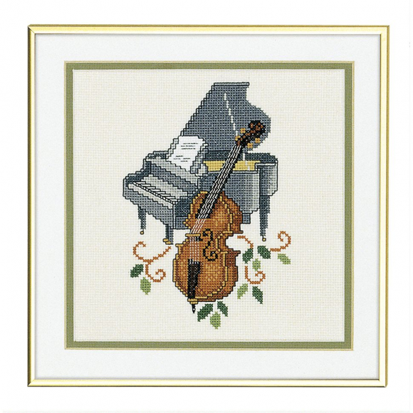Набор для вышивания "Пианино и контрабас"
