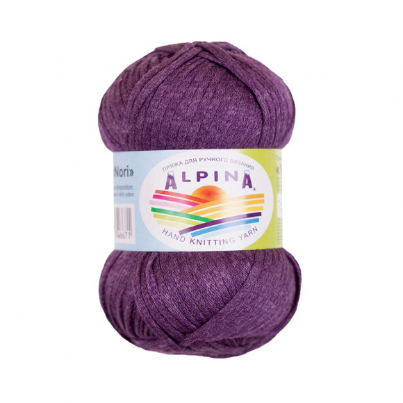 Пряжа ALPINA NORI (56% акрил, 44% хлопок) 10х50г/100м цв.09 фиолетовый