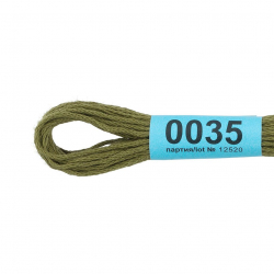 Нитки для вышивания Gamma мулине (0001-0206) 100% хлопок 24 x 8 м цв.0035 хаки