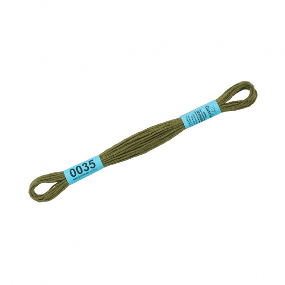 Нитки для вышивания Gamma мулине (0001-0206) 100% хлопок 24 x 8 м цв.0035 хаки Нитки для вышивания Gamma мулине (0001-0206) 100% хлопок 24 x 8 м цв.0035 хаки