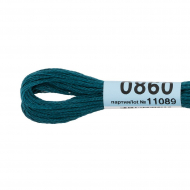 Нитки для вышивания Gamma мулине (0820-3070) 100% хлопок 24 x 8 м цв.0860 т.т.морская волна