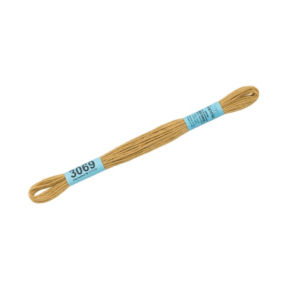 Нитки для вышивания Gamma мулине (0820-3070) 100% хлопок 24 x 8 м цв.3069 горчица