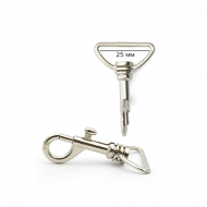 Карабин металл TBY-AX04.2 внутр. размер 25мм цв. никель уп. 100шт Карабин металл TBY-AX04.2 внутр. размер 25мм цв. никель уп. 100шт