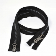 Молния MaxZipper мет. №8 черный никель шлиф.звено, 2 замка, 90 см цв.F322 черный уп.10шт