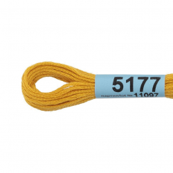 Нитки для вышивания Gamma мулине (3173-6115) 100% хлопок 24 x 8 м цв.5177 т.желтый