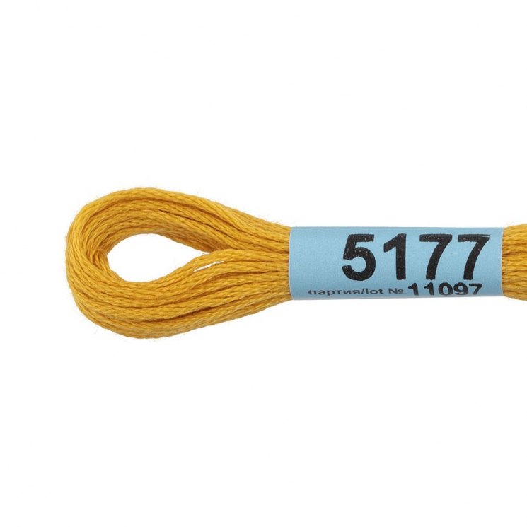 Нитки для вышивания Gamma мулине (3173-6115) 100% хлопок 24 x 8 м цв.5177 т.желтый
