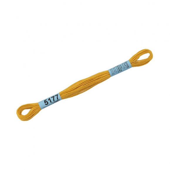 Нитки для вышивания Gamma мулине (3173-6115) 100% хлопок 24 x 8 м цв.5177 т.желтый