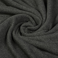Ткань трикотаж Футер 3х нитка петля хлопок 310г пенье 180см антрацит рул.35-60м рул.35-60м