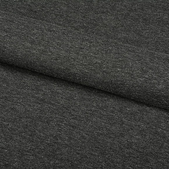 Ткань трикотаж Футер 3х нитка петля хлопок 310г пенье 180см антрацит рул.35-60м рул.35-60м