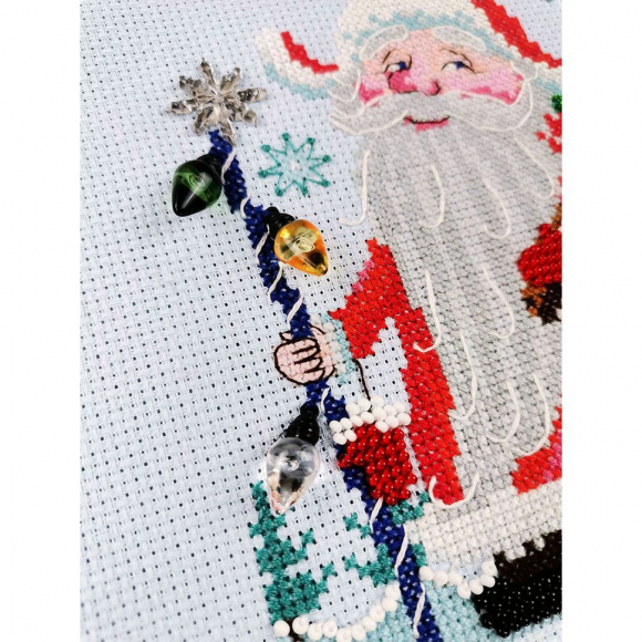 Набор для вышивания "Дед Мороз и снегирь"